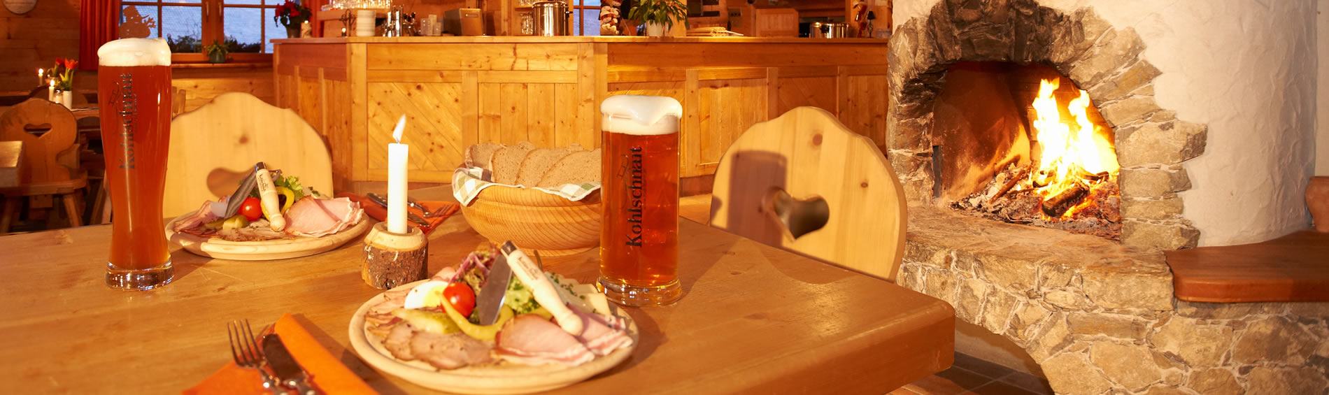 Berggasthof Kohlschnait in Gries im Pinzgau mit Gasthof, eigene Brauerei, Rodelbahn, Parcours für Bogenschießen und Ferienhaus für Hüttenurlaub